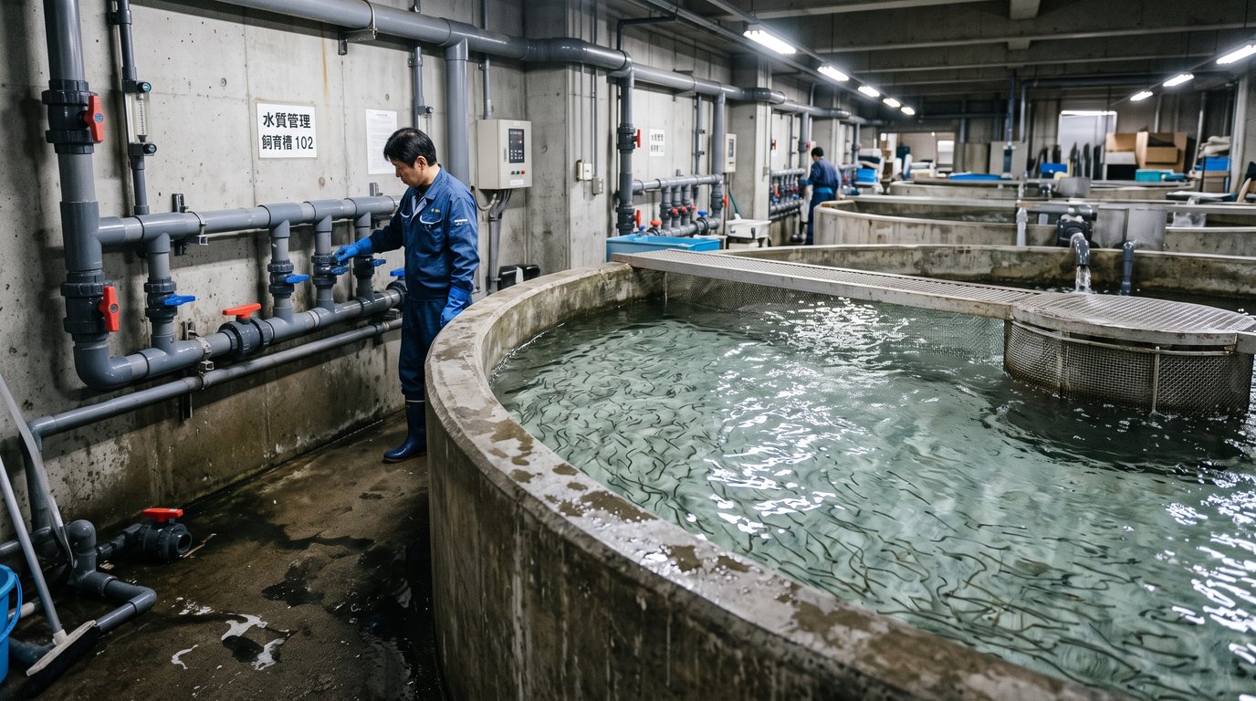鰻魚・錦鯉・觀賞魚・水族館檢疫槽供水應用示意