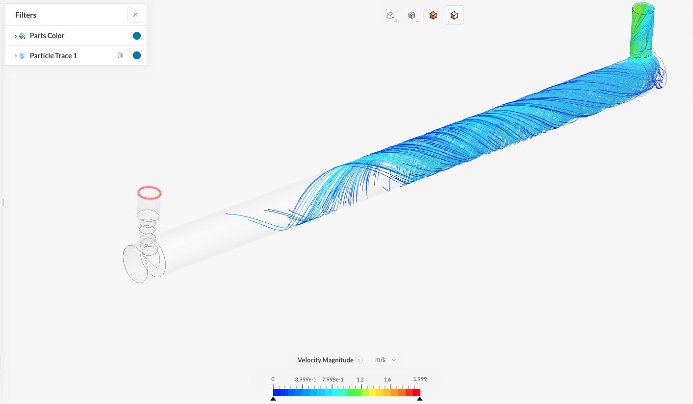出水口 CFD 粒子軌跡模擬